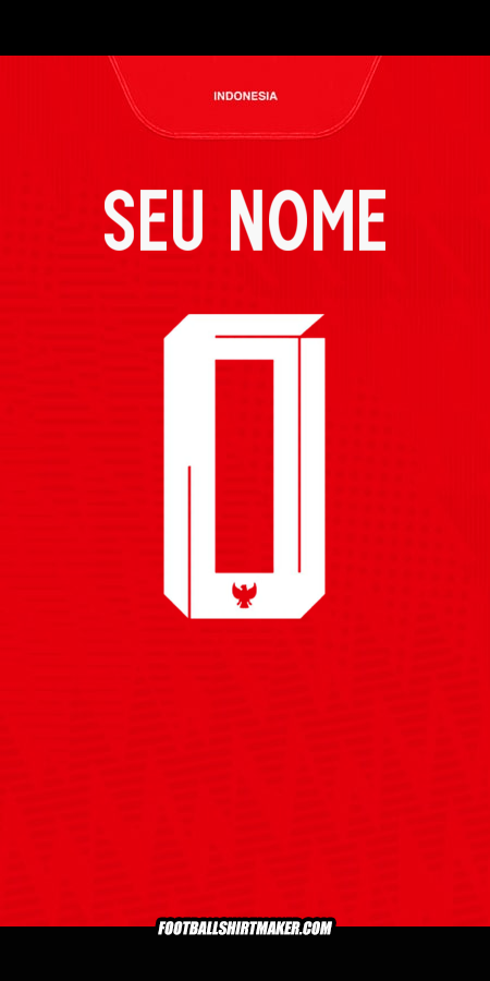 Camisa Indonésia 2024 -  seu nome - 0