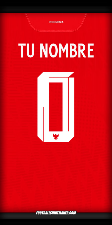 Camiseta Indonesia 2024 -  tu nombre - 0