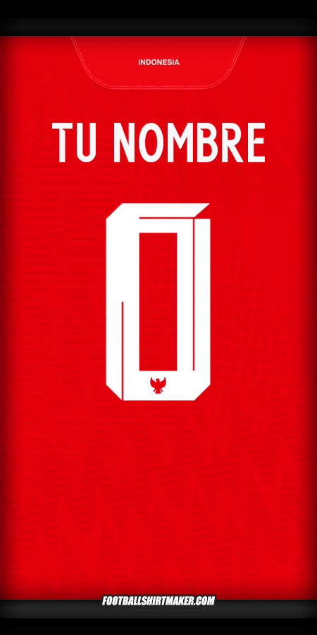 Camiseta Indonesia 2024 -  tu nombre - 0