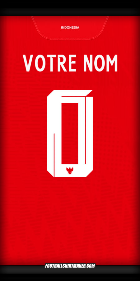 Maillot Indonésie 2024 -  votre nom - 0