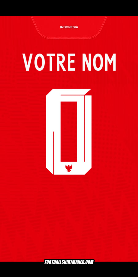 Maillot Indonésie 2024 -  votre nom - 0