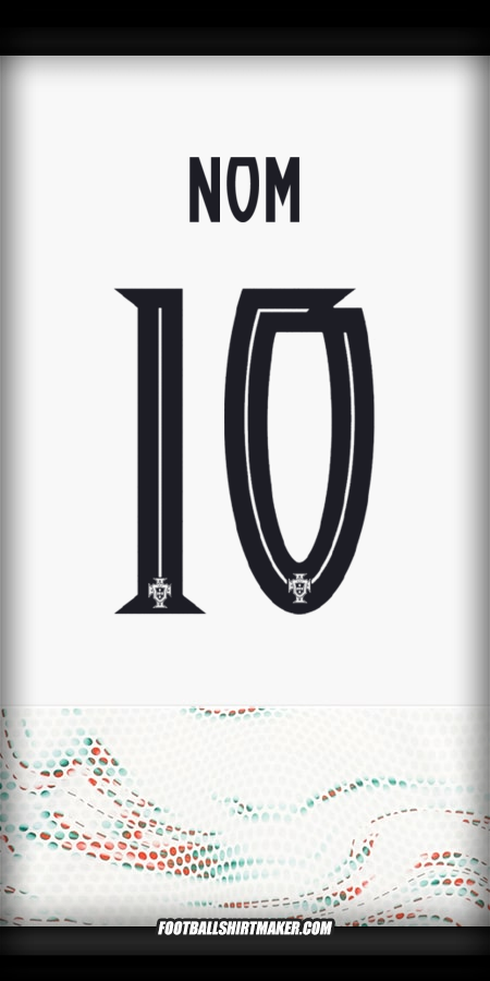 Maillot Portugal 2025 Extérieur -  nom - 10