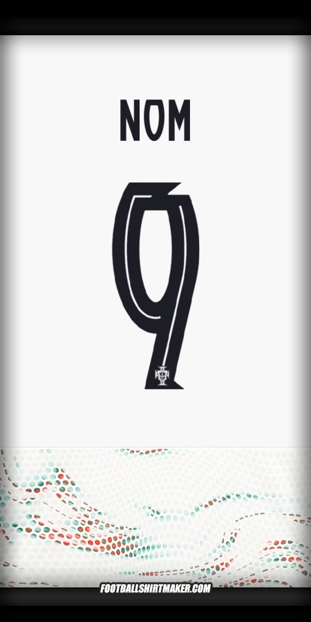 Maillot Portugal 2025 Extérieur -  nom - 9