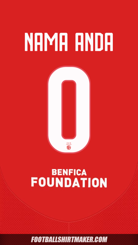 Jersey SL Benfica 2024/2025 UCL -  nama anda - 0