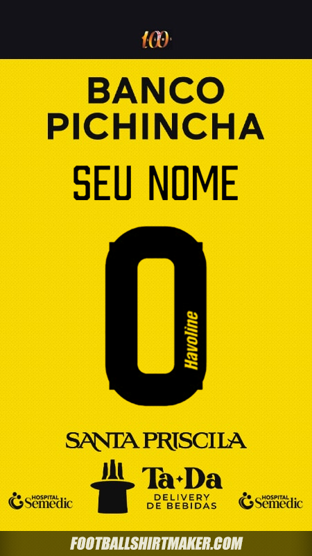 Camisa Barcelona SC 2025 -  seu nome - 0