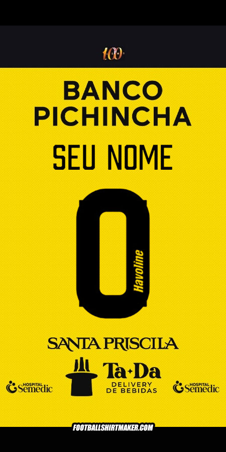 Camisa Barcelona SC 2025 -  seu nome - 0