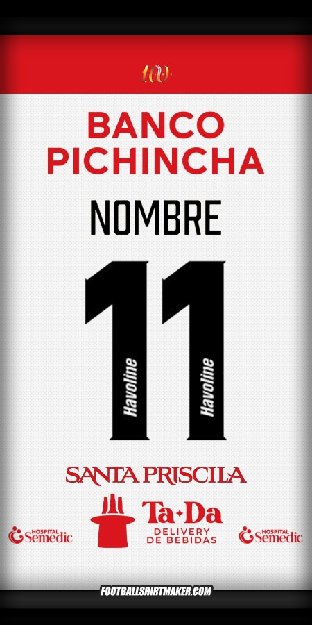 Camiseta Barcelona SC 2025 Visita -  nombre - 11