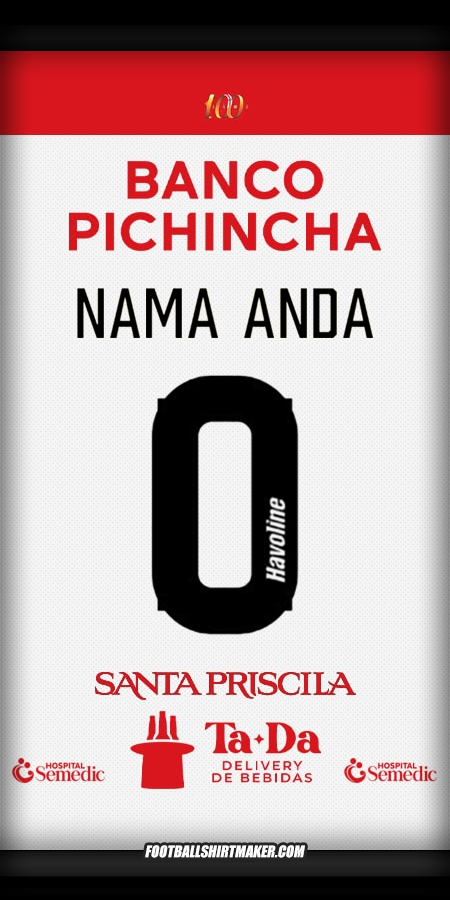 Jersey Barcelona SC 2025 II -  nama anda - 0
