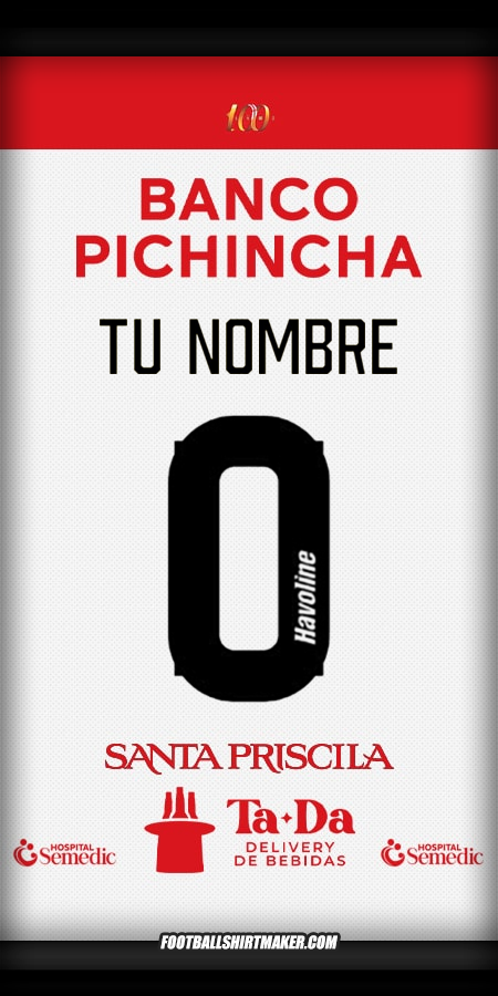 Jersey Barcelona SC 2025 Visita -  tu nombre - 0