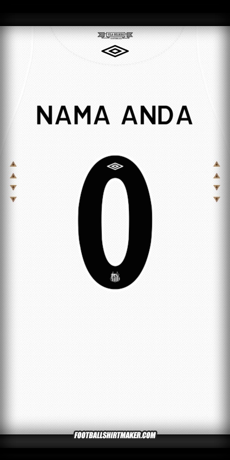Jersey Santos FC 2024/2025 -  nama anda - 0