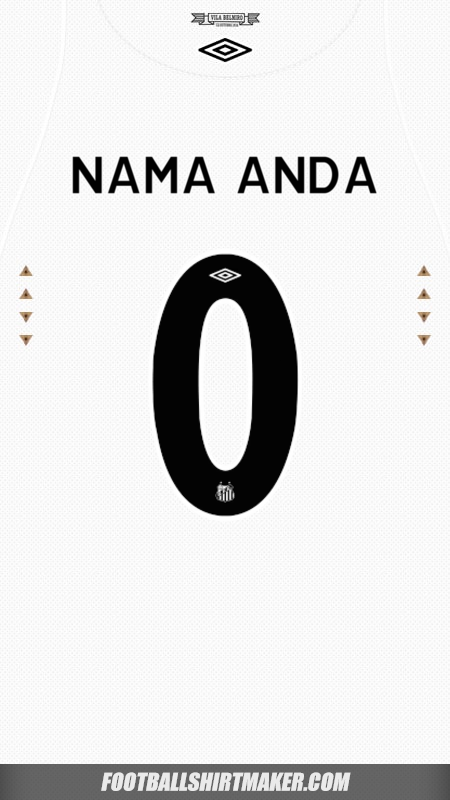 Jersey Santos FC 2024/2025 -  nama anda - 0