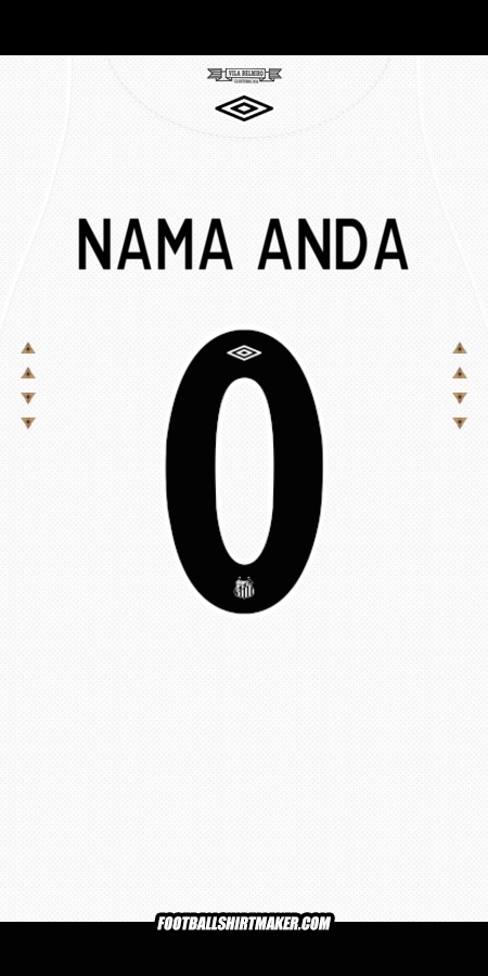 Jersey Santos FC 2024/2025 -  nama anda - 0
