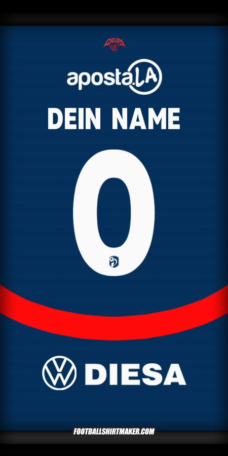 Trikot Club Cerro Porteño 2025 -  dein name - 0