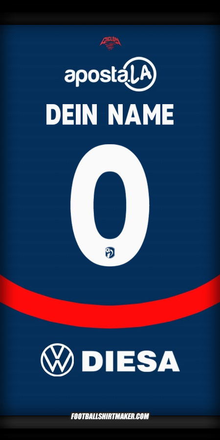 Trikot Club Cerro Porteño 2025 -  dein name - 0