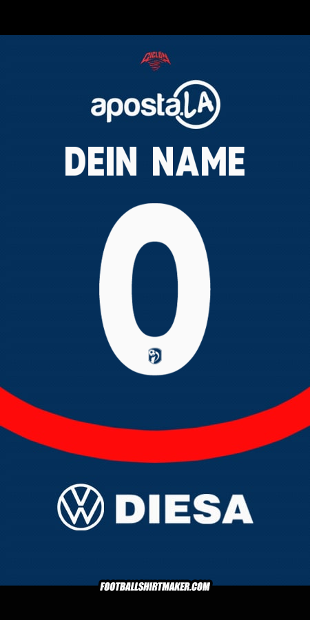 Trikot Club Cerro Porteño 2025 -  dein name - 0