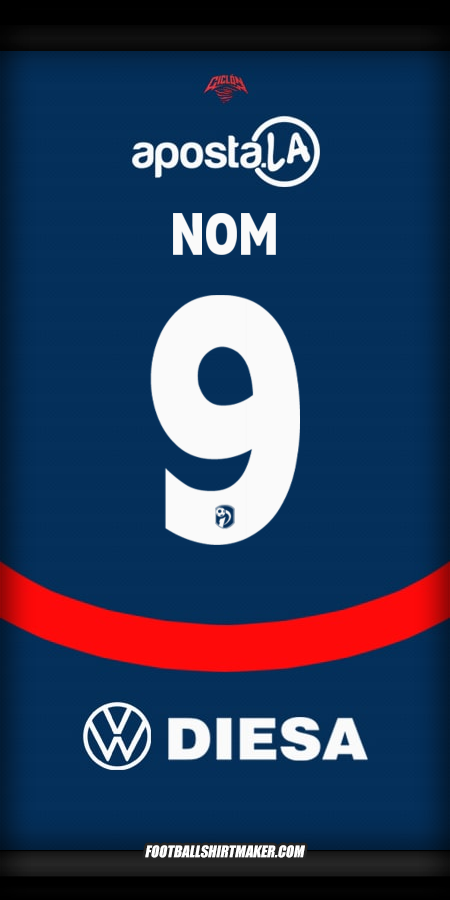 Maillot Club Cerro Porteño 2025 -  nom - 9