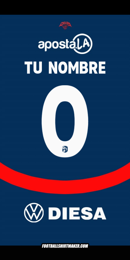 Camiseta Club Cerro Porteño 2025 -  tu nombre - 0