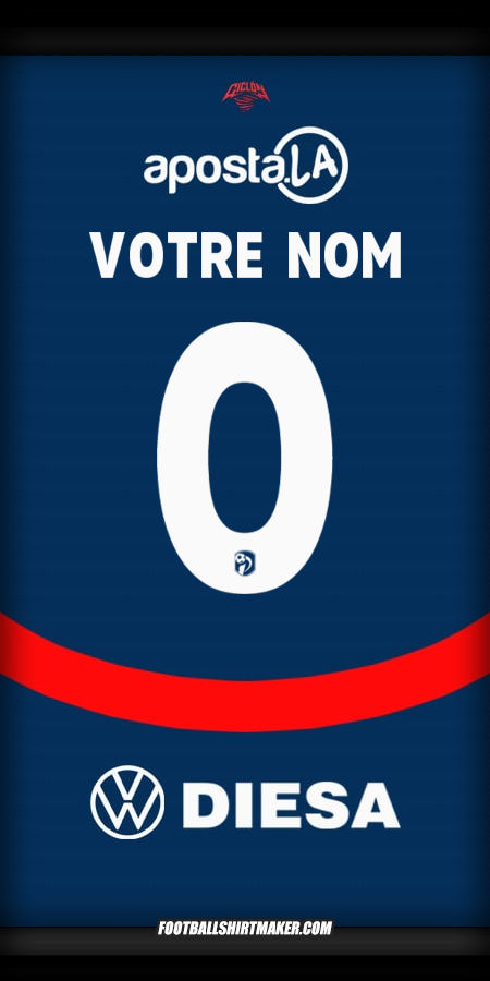 Maillot Club Cerro Porteño 2025 -  votre nom - 0