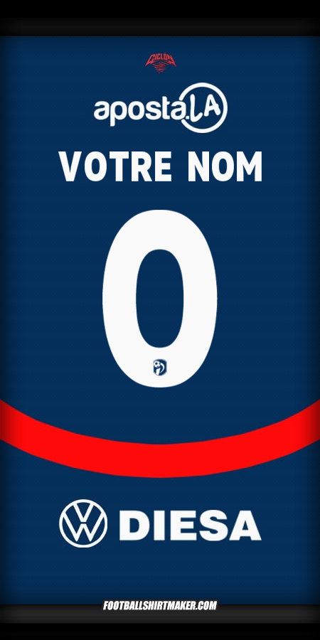 Maillot Club Cerro Porteño 2025 -  votre nom - 0