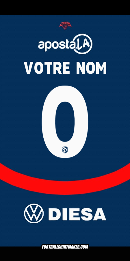 Maillot Club Cerro Porteño 2025 -  votre nom - 0