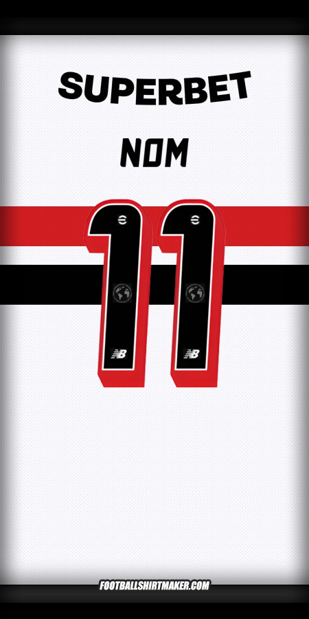 Maillot Sao Paulo FC 2025 -  nom - 11