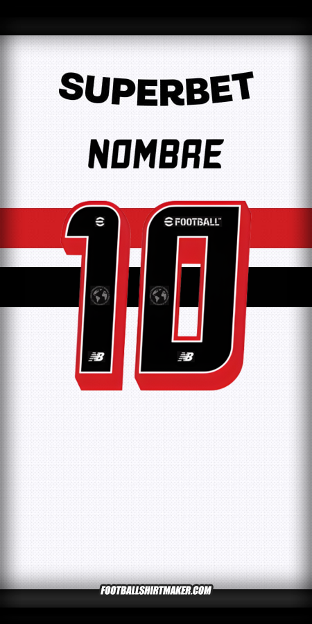 Jersey Sao Paulo FC 2025 -  nombre - 10