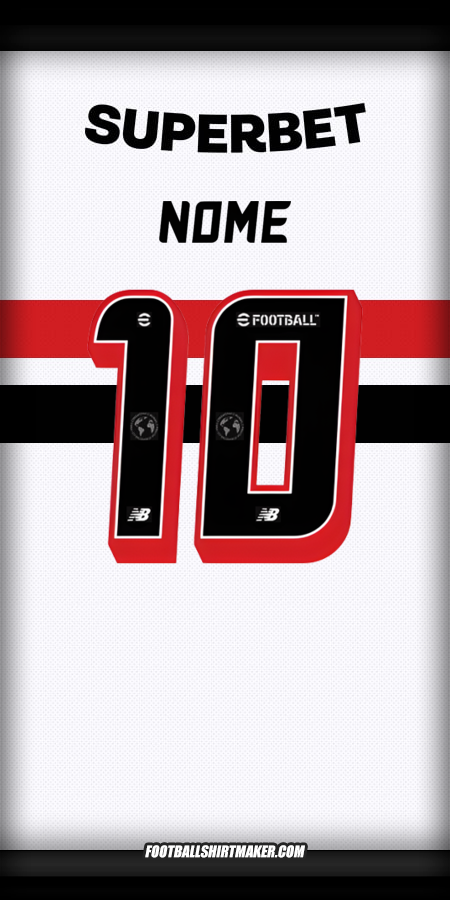 Camisa Sao Paulo FC 2025 -  nome - 10