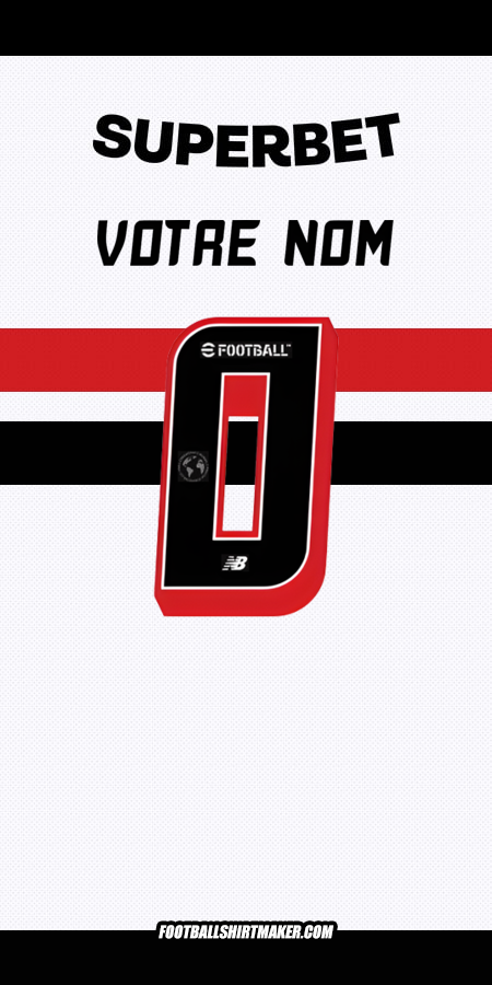 Maillot Sao Paulo FC 2025 -  votre nom - 0
