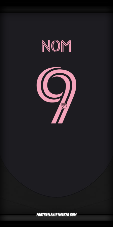 Maillot Inter Miami 2025 Extérieur -  nom - 9