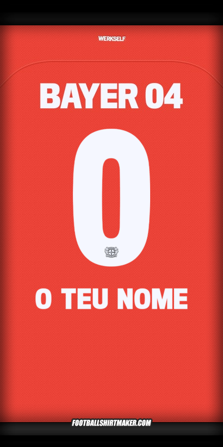 Camisola Bayer 04 Leverkusen 2024/2025 -  o teu nome - 0