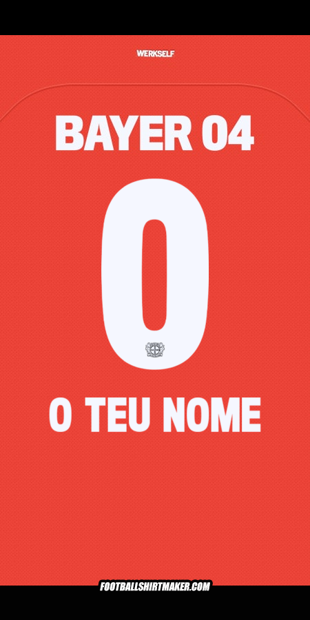 Camisola Bayer 04 Leverkusen 2024/2025 -  o teu nome - 0