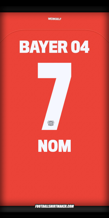 Maillot Bayer 04 Leverkusen 2024/2025 -  nom - 7
