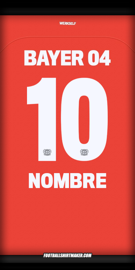 Jersey Bayer 04 Leverkusen 2024/2025 -  nombre - 10