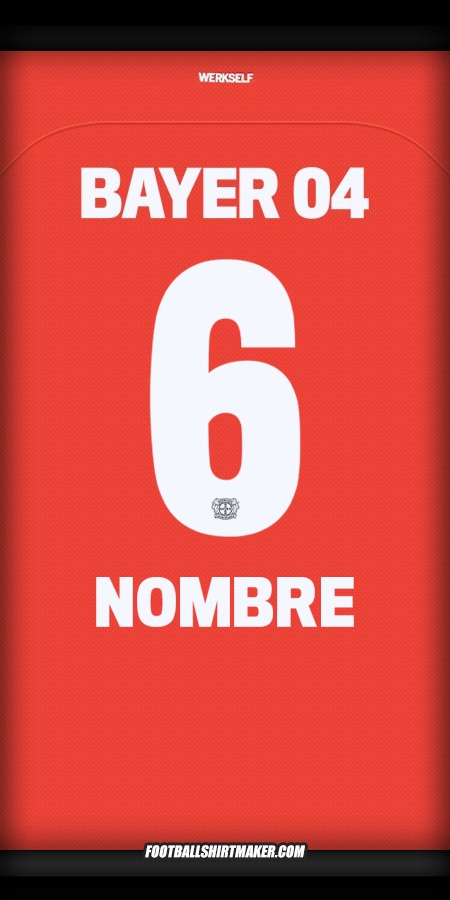 Jersey Bayer 04 Leverkusen 2024/2025 -  nombre - 6