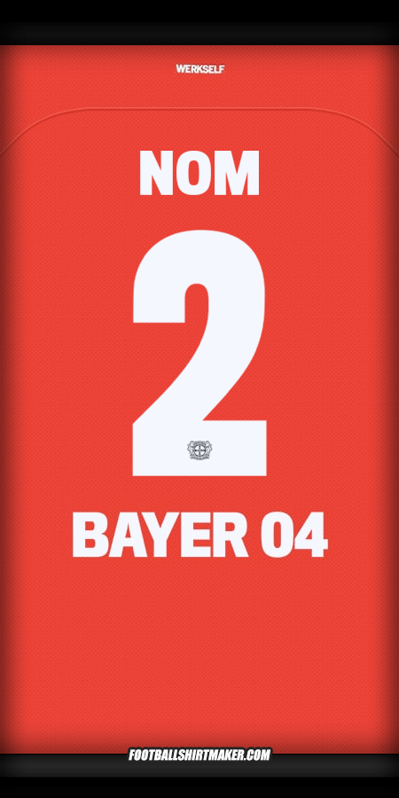 Maillot Bayer 04 Leverkusen Cup 2024/2025 -  nom - 2