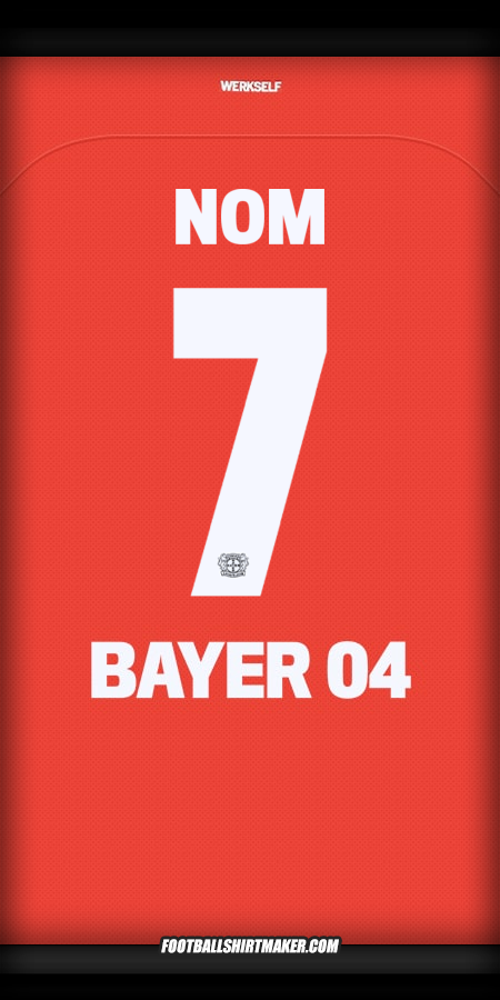 Maillot Bayer 04 Leverkusen Cup 2024/2025 -  nom - 7