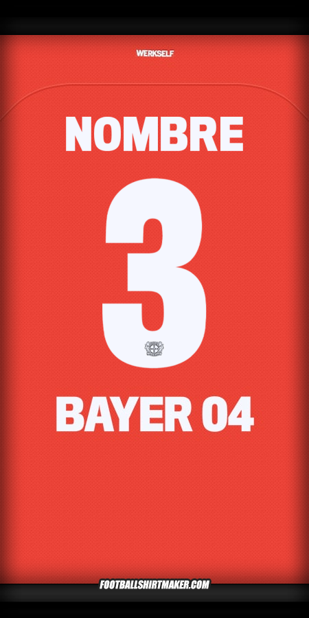Jersey Bayer 04 Leverkusen Cup 2024/2025 -  nombre - 3