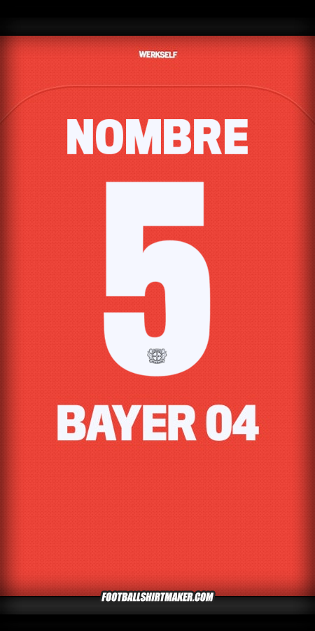 Camiseta Bayer 04 Leverkusen Cup 2024/2025 -  nombre - 5