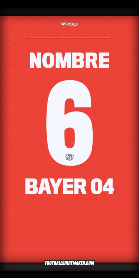 Camiseta Bayer 04 Leverkusen Cup 2024/2025 -  nombre - 6