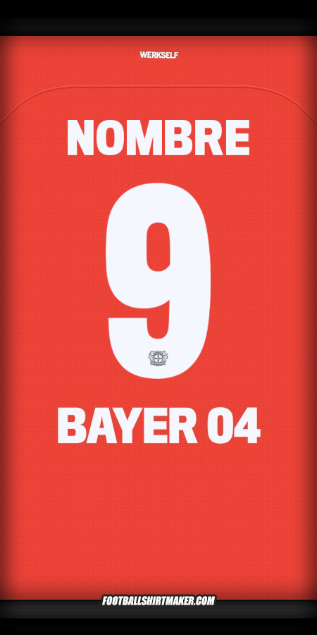 Jersey Bayer 04 Leverkusen Cup 2024/2025 -  nombre - 9