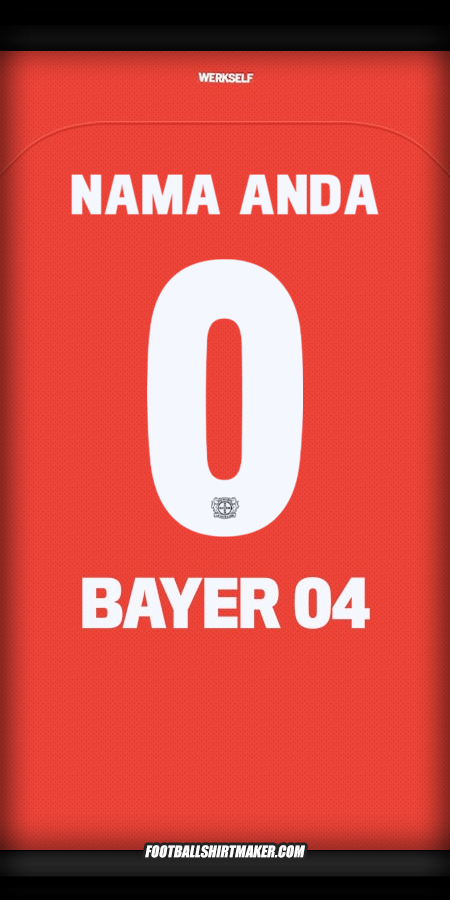 Jersey Bayer 04 Leverkusen 2024/2025 Cup -  nama anda - 0