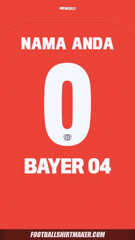 Jersey Bayer 04 Leverkusen 2024/2025 Cup -  nama anda - 0