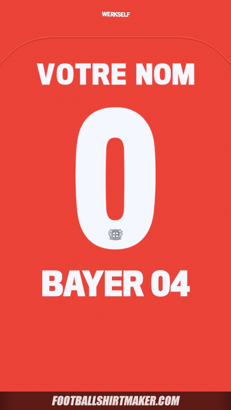 Maillot Bayer 04 Leverkusen 2024/2025 Cup -  votre nom - 0