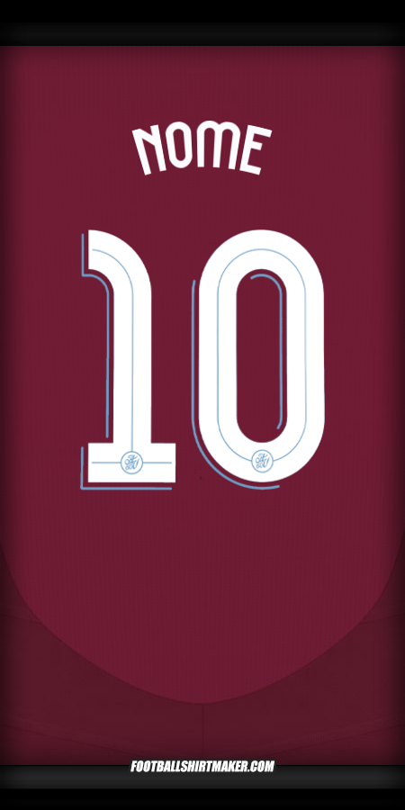 Camisa Aston Villa FC Cup 2024/2025 -  nome - 10