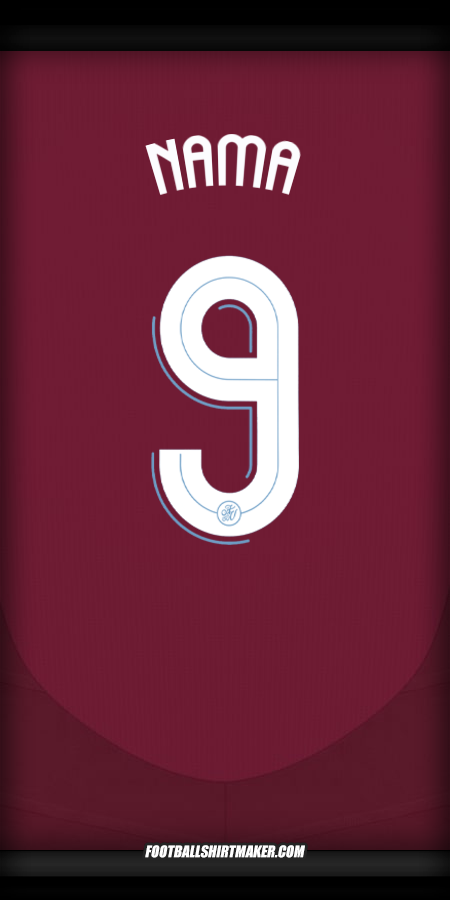 Jersey Aston Villa FC Cup 2024/2025 -  nama - 9