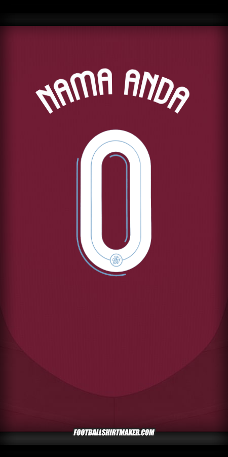 Jersey Aston Villa FC 2024/2025 Cup -  nama anda - 0