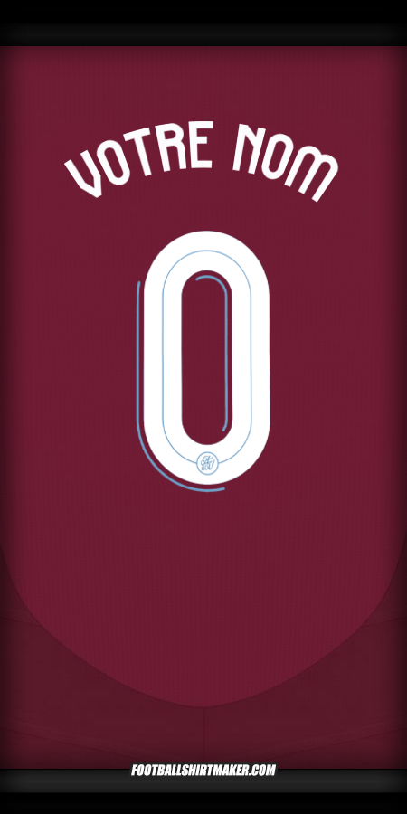Maillot Aston Villa FC Cup 2024/2025 -  votre nom - 0
