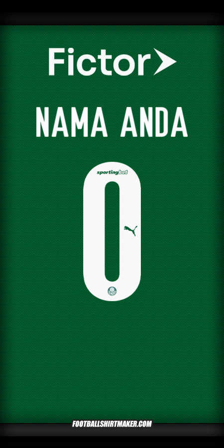 Jersey Palmeiras 2025 -  nama anda - 0