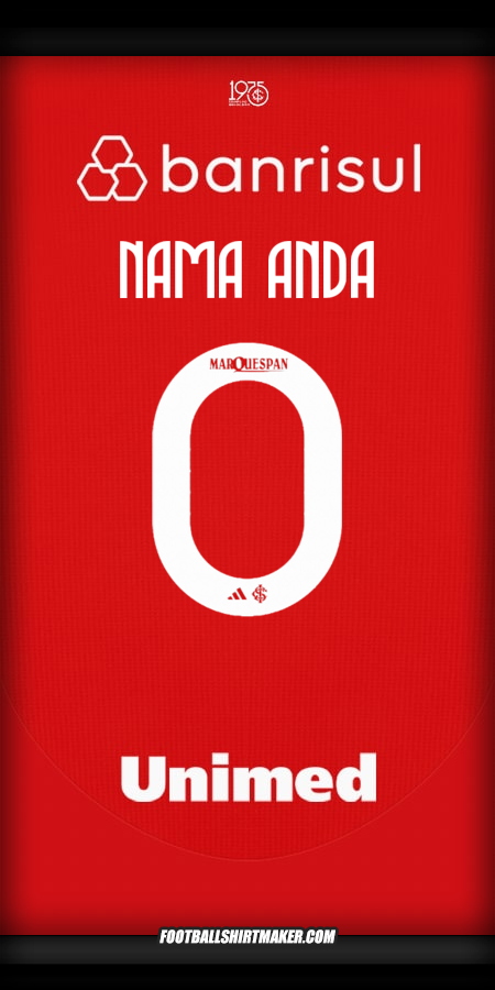 Jersey Internacional 2025 -  nama anda - 0