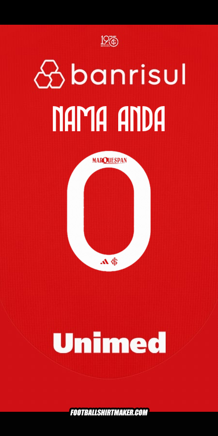 Jersey Internacional 2025 -  nama anda - 0